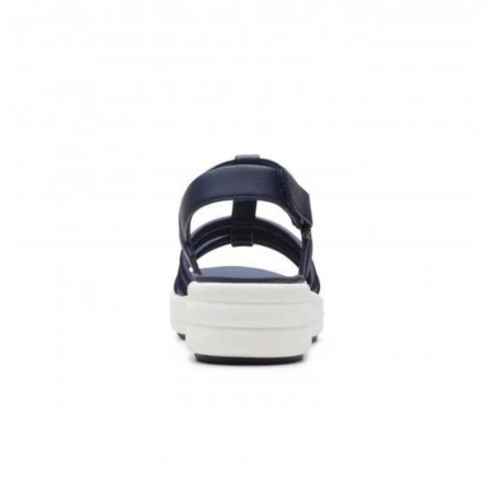 Clarks Drift Ease Δερμάτινες Ανατομικές Πλατφόρμες Μπλε 26164969